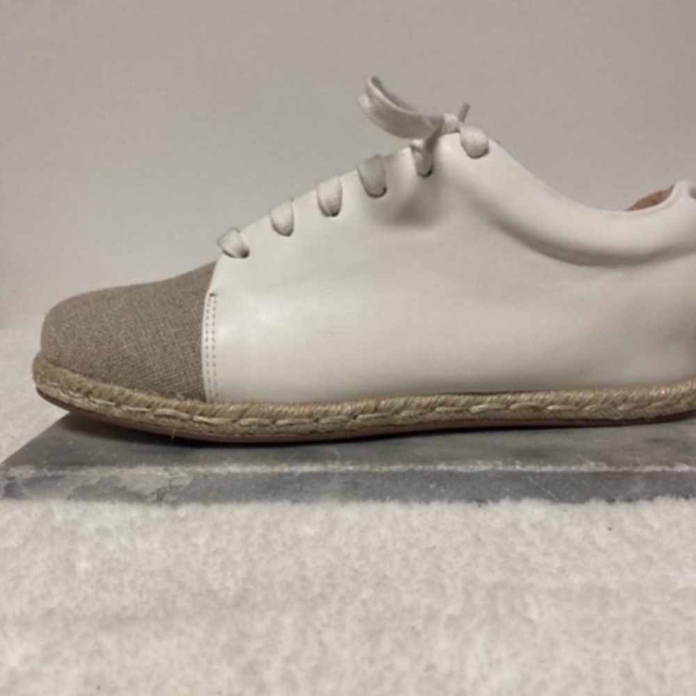 Matt & Nat Lace Up Shoes MAIA Size 8 Vegan Espadrille Runners Cream Leather - Picture 10 of 10